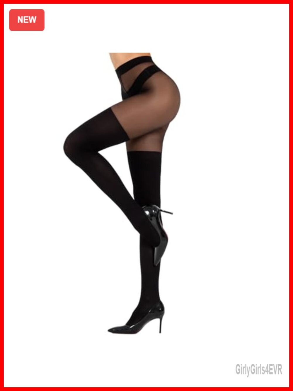 Goth Faux Thigh High Tights Mock Over Knee Sweater Socks Women Stockings